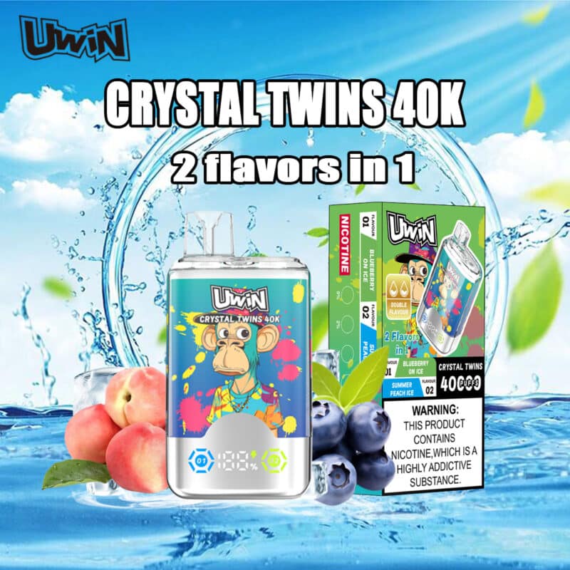 Uwin RandM Crystal Twins 40000 Puffs（15 flavours） - Image 2